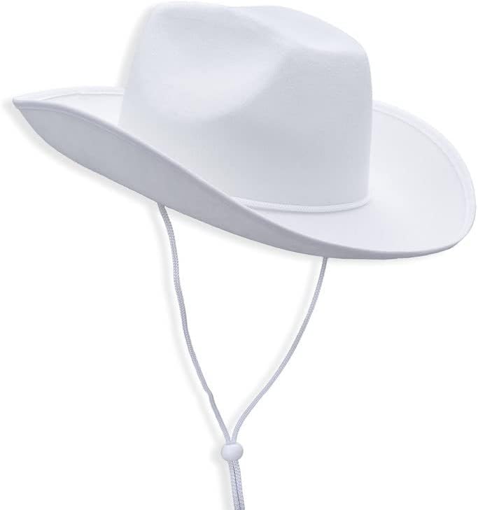 COLLECT PRESENT Store Plain Felt Cowboy & Cowgirl Hat for Men, Women, and Teens | Western Studded Cowboy Hat in Adult Sizes - Image 1